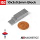 10mm x 3mm x 0.5mm N52 Block Rare Earth Neodymium Magnet 10x3x0.5mm