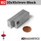 20mm x 10mm x 1mm N52 Block Rare Earth Neodymium Magnet 20x10x1mm
