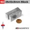 25mm x 12mm x 3mm N52 Block Rare Earth Neodymium Magnet 25x12x3mm