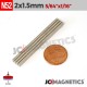 100pcs 2mm x 1.5mm 5/64in x 1/16in N52 Discs Rare Earth Neodymium Magnets 2x1.5mm