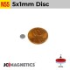 100pcs N55 5mm x 1mm 13/64in x 1/32in Thin Discs Rare Earth Neodymium Magnet 5x1mm