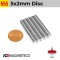5mm x 2mm 13/64in x 5/64in N55 Discs Rare Earth Neodymium Magnet 5x2mm