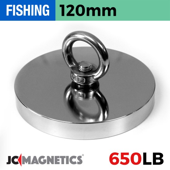 120mm x 18mm 650LB Fishing Magnet Kit - N38 Neodymium, 66ft Rope & Case 120mm x 18mm 650LB Fishing Magnet Kit - N38 Neodymium, 66ft Rope & Case