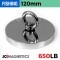 120mm x 18mm 650LB Fishing Magnet Kit - N38 Neodymium, 66ft Rope & Case