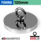 120mm x 18mm 550LB Fishing Magnet Kit - N38 Neodymium, 66ft Rope & Case