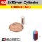 5mm x 10mm N52 Diametric Cylinder - 13/64" x 25/64" Rare Earth Neodymium Magnet 5x10mm