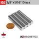 3/8in x 1/16in N52 Discs Rare Earth Neodymium Magnet