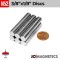 3/8in x 1/8in N52 Discs Rare Earth Neodymium Magnet