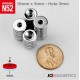 10mm x 3mm x Hole 3mm N52 Countersunk Ring Rare Earth Neodymium Magnet 10x3mm H3mm