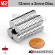 12mm x 2mm 15/32in x 5/64in N52 Discs Rare Earth Neodymium Magnet 12x2mm