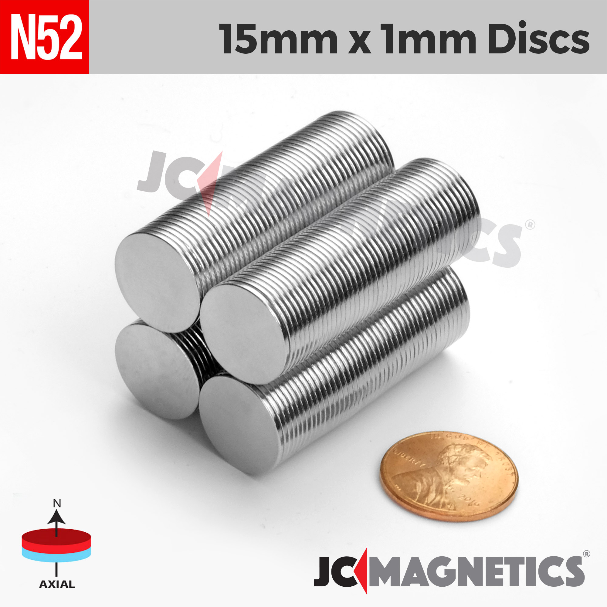 「はね」　15mm 15mm X 1mm N52 neodymium thin magnets round discs 5/8in x 1/32in