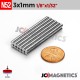 500pcs 3mm x 1mm 1/8in x 1/32in N52 Thin Discs Rare Earth Neodymium Magnets 3x1mm