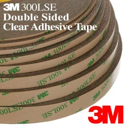 1.5mm thickness 18 meters 3M 300LSE 9495LE Double Sided Transparent Clear Strong Adhesive Tape (2pcs)