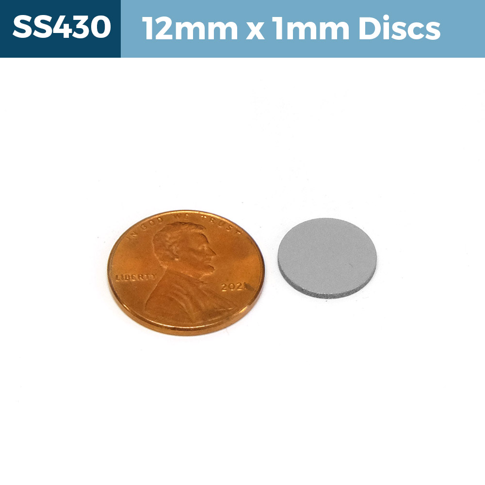12mm x 1mm Segulstál diskur 12x1mm - smámynd 2