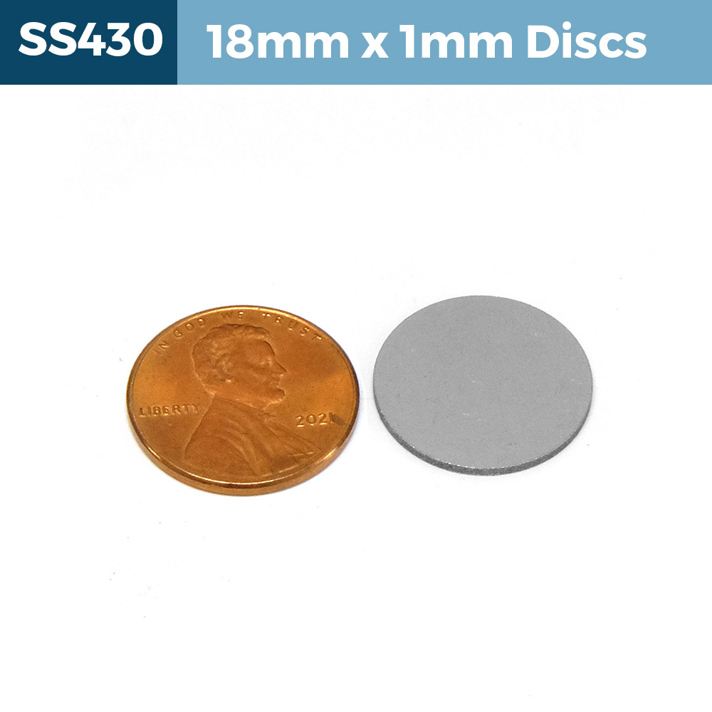 18mm x 1mm Segulstál diskur 18x1mm - smámynd 2