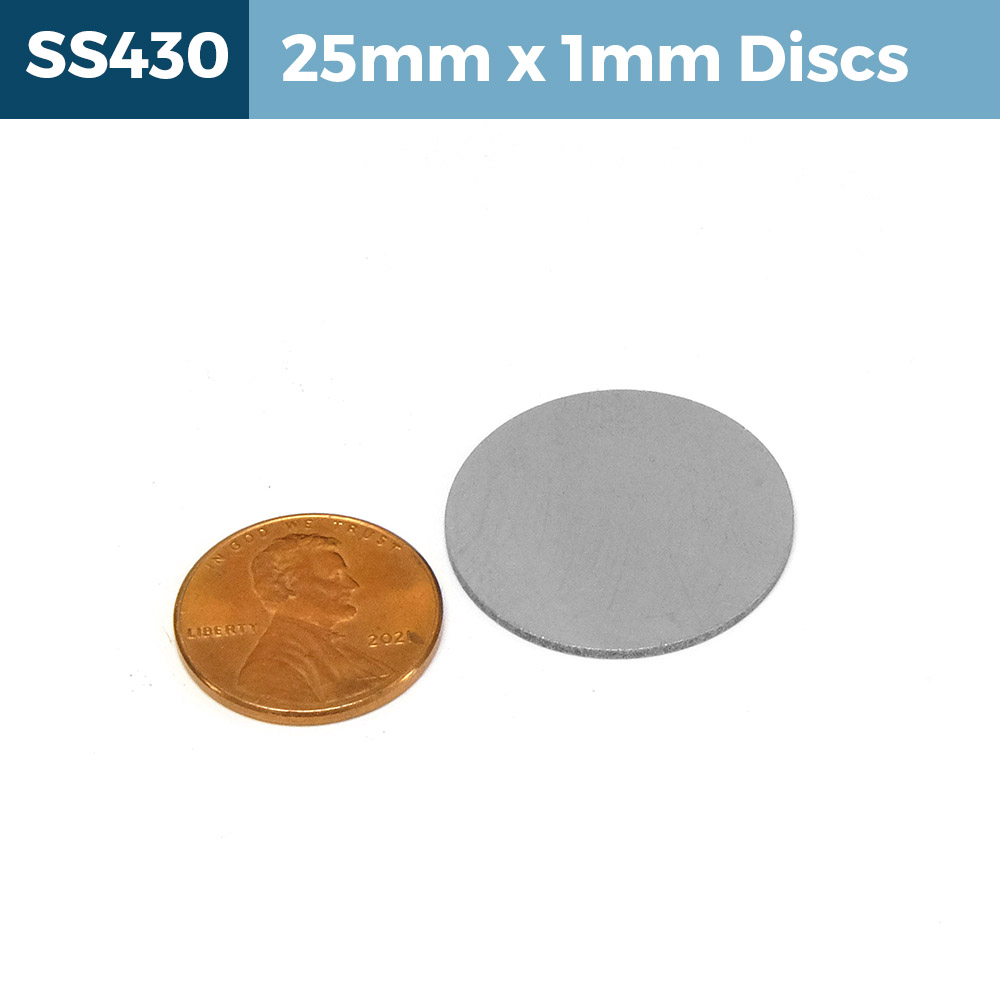 25mm x 1mm Segulstál diskur 25x1mm - smámynd 2