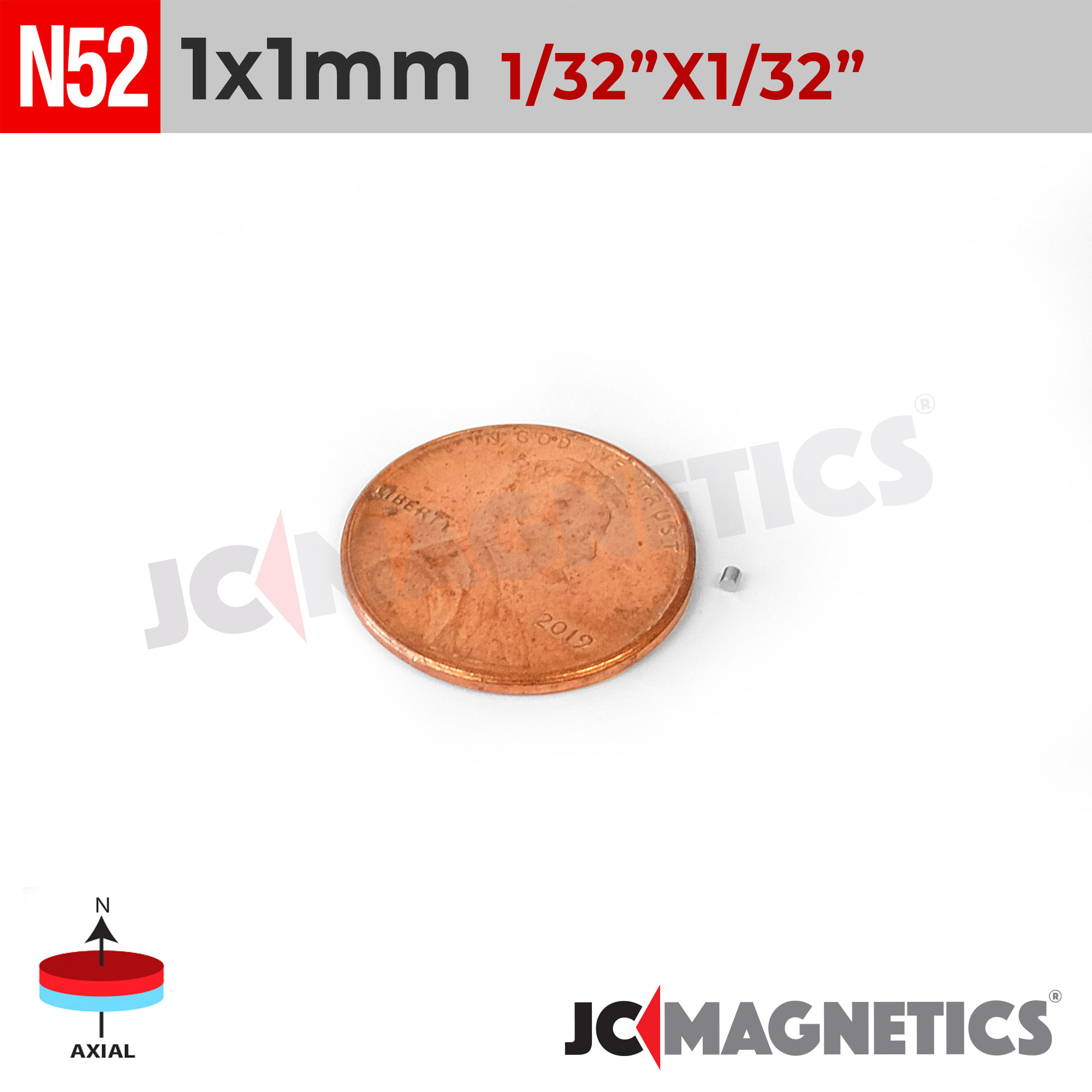 100pcs 1mm x 1mm 1/32in x 1/32in N52 Þunnt diskur Neodymium segulls - 1x1mm - smámynd 2
