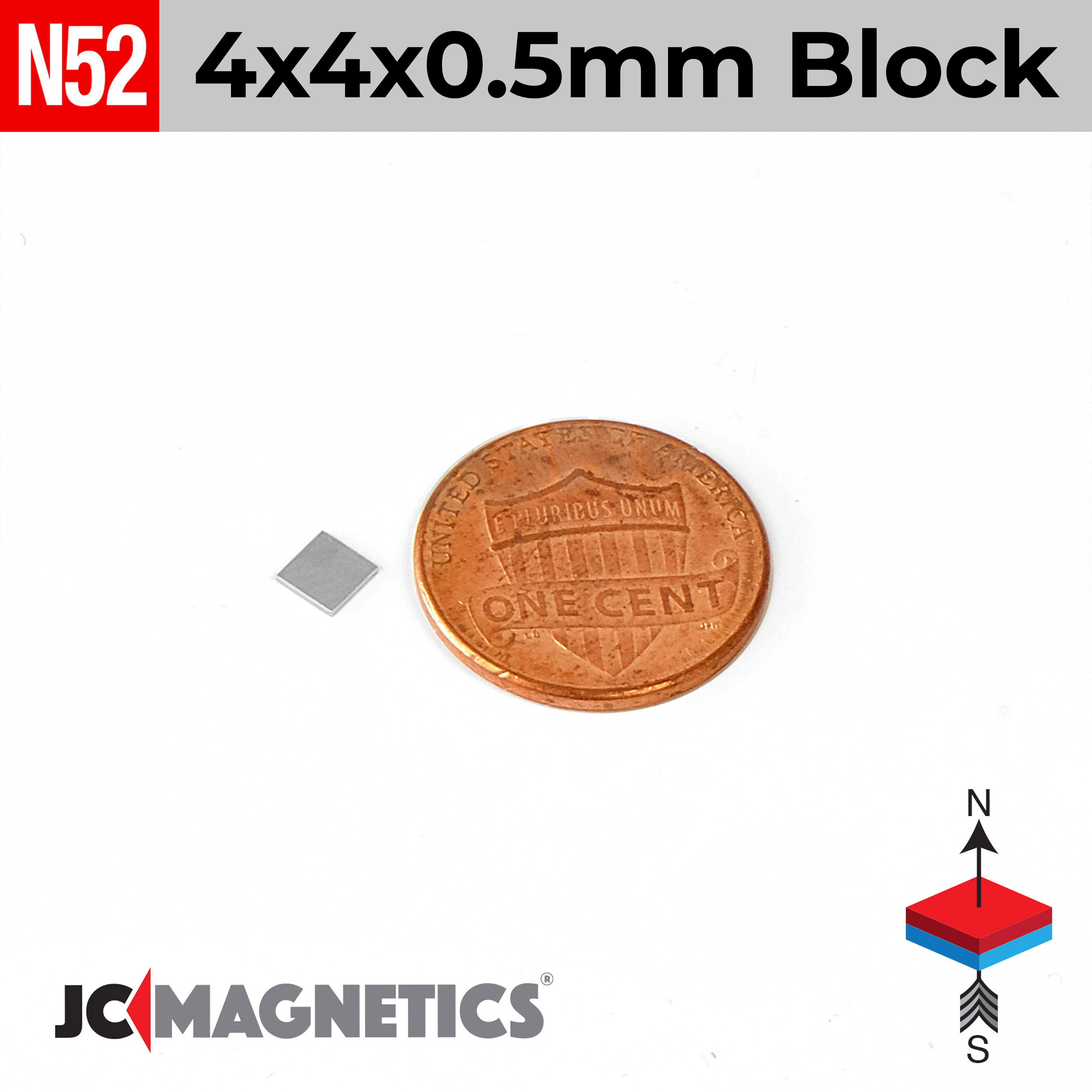 100pcs 4mm x 4mm x 0.5mm 5/32" x 5/32" x 1/64" N52 Þunnt Fernt kubbar Neodymium segulls 4x4x0.5mm - smámynd 2